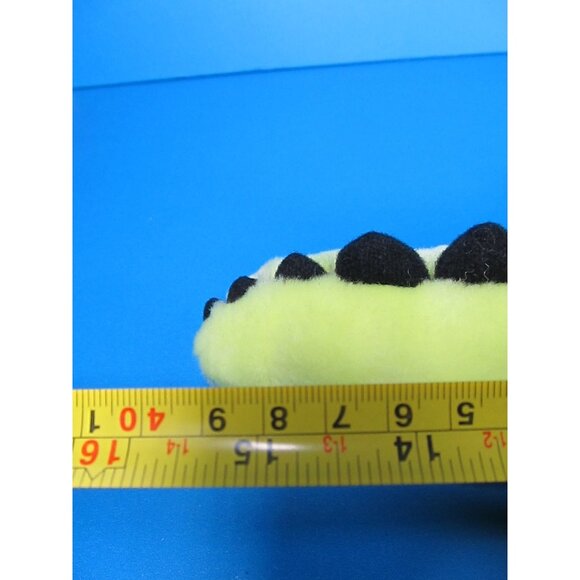 BJ Toys Neon Green Plush Dinosaur Toy With Black Spots  15" - Picture 10 of 10